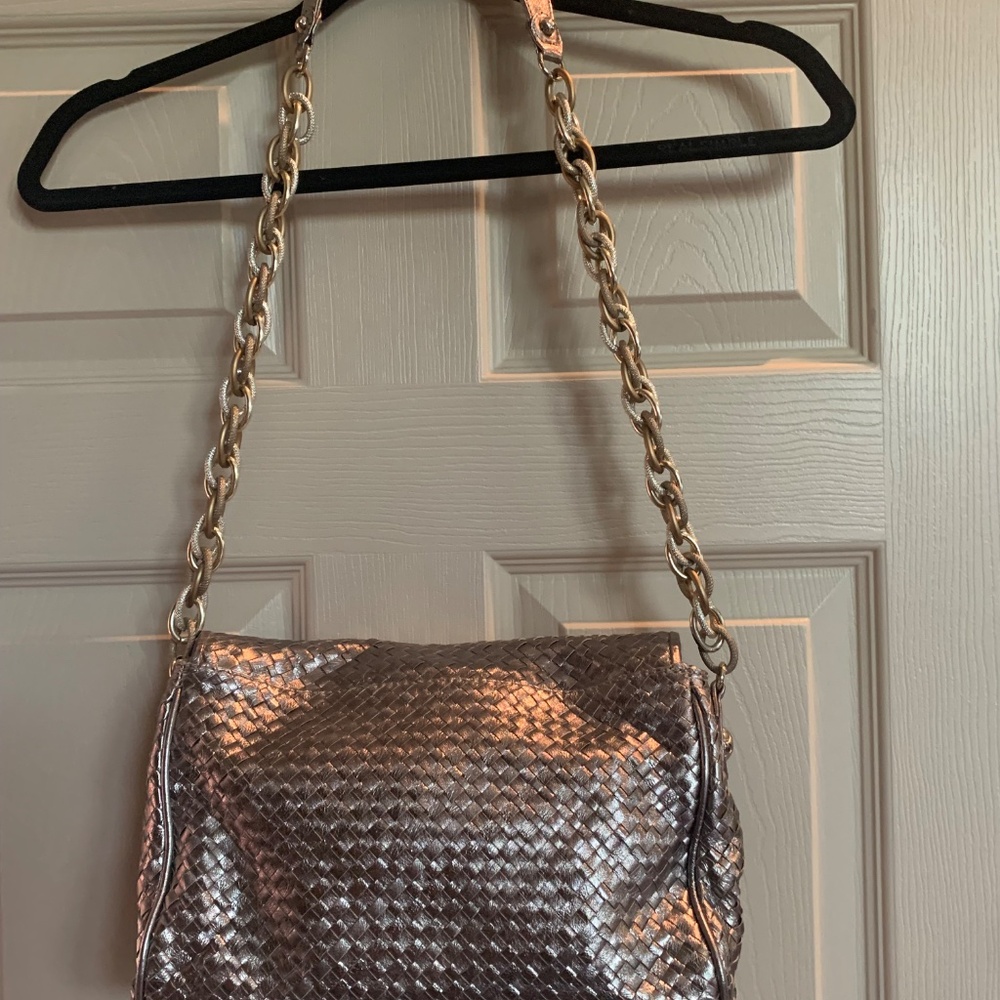 Elliott Lucca Bronze Leather Should Handbag - Picture 4 of 10
